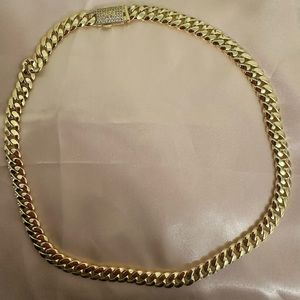 cubic zirconia chain necklace